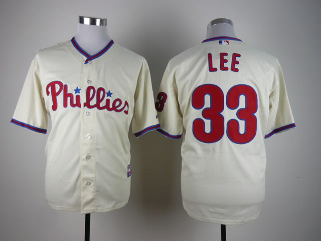 Men Philadelphia Phillies 33 Lee Cream MLB Jerseys